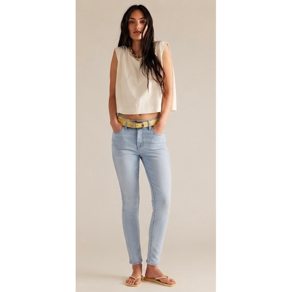 Fidelity Denim Cher High Rise Slim Jeans Clearwater Blue Size 26 NWT‎